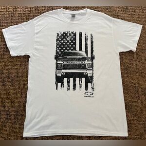 2022 Chevy Chevrolet Pickup Truck Silverado T-Shirt Promo White Cotton L Gildan